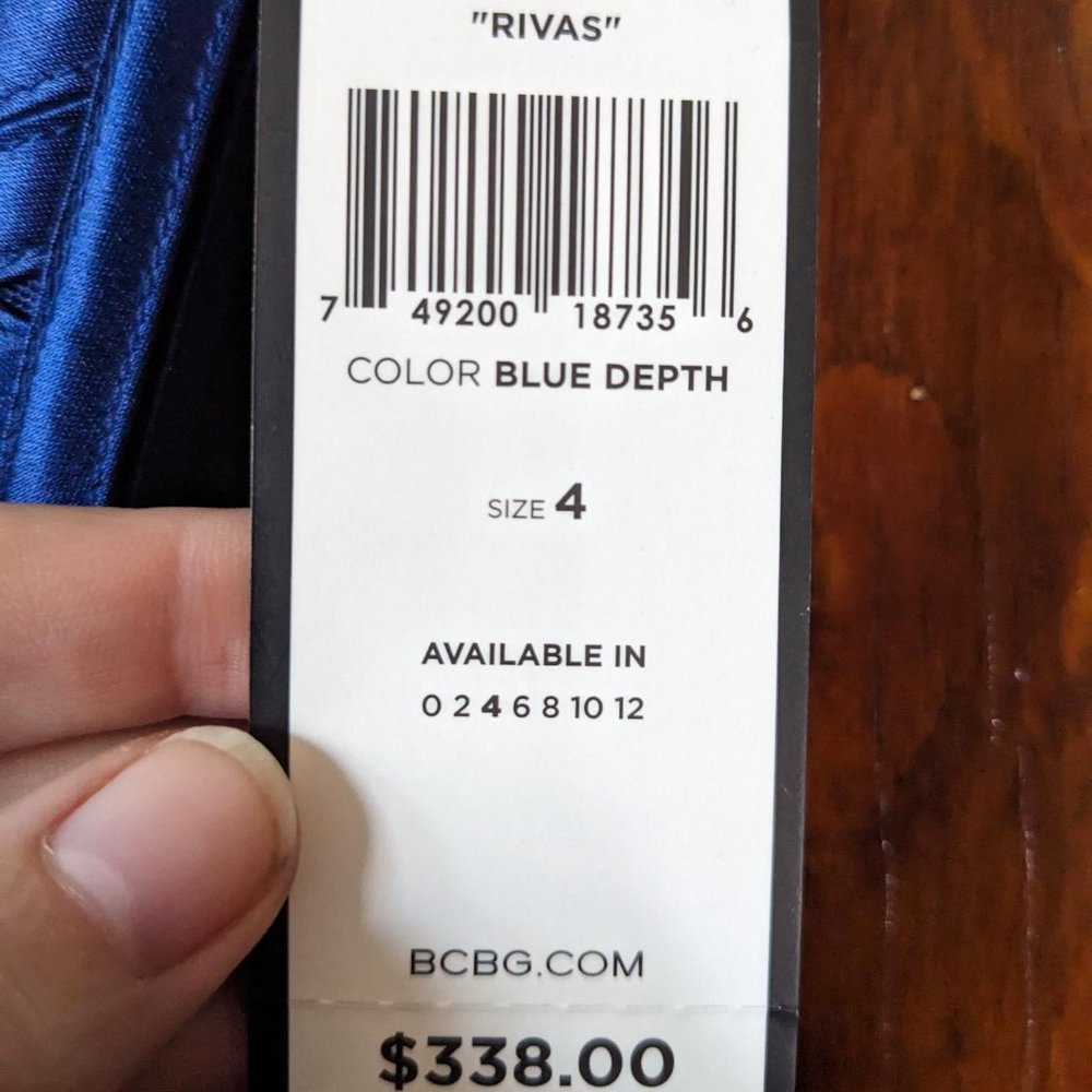 BCBGMaxAzaria Rivas Blue Depth Dress